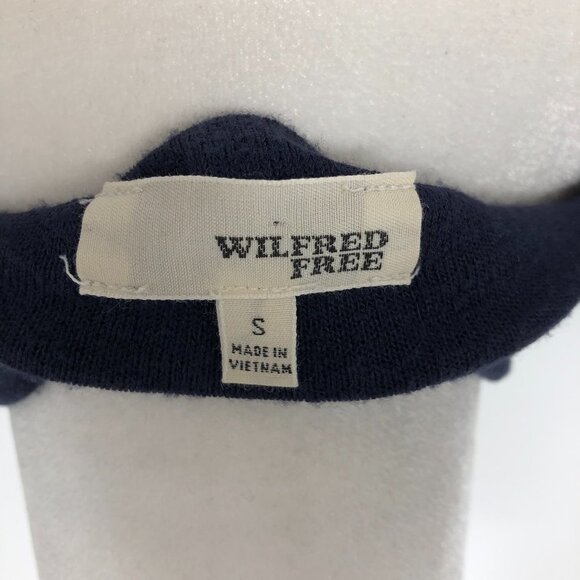 Aritzia Wilfred Free  Navy Blue Moulton Turtleneck sweater dress Open V-Back SP - Picture 5 of 15